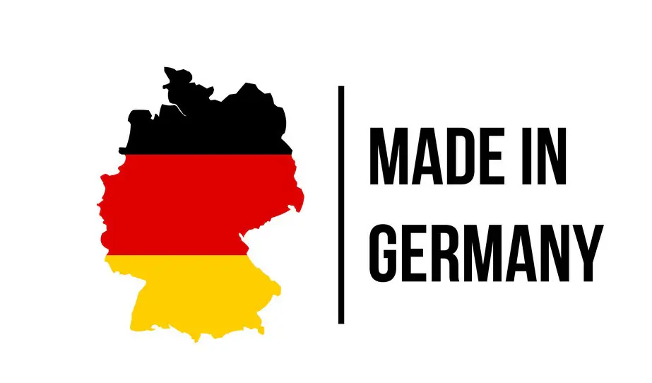 Made in Germany icon with German flag map