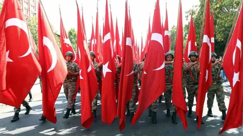 Turkey flag soldiers army