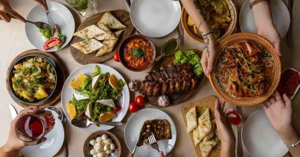 meal dinner food