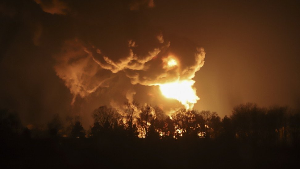 kiev explosion, fire