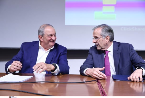 Η νέα κοινή εμφάνιση Καραμανλή – Σαμαρά, η κριτική για τα εθνικά θέματα και τα «πυρά» κατά της κυβέρνησης