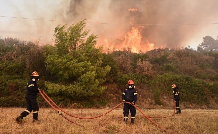 Χαλκδική: Σε εξέλιξη πυρκαγιά σε αγροτοδασική έκταση στη Συκιά
