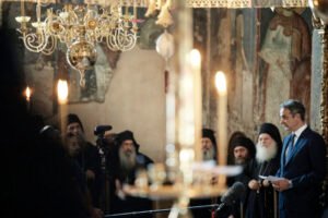Μητσοτάκης: Επισκέφθηκε την Ιερά Μονή Βατοπεδίου – Δείτε εικόνες