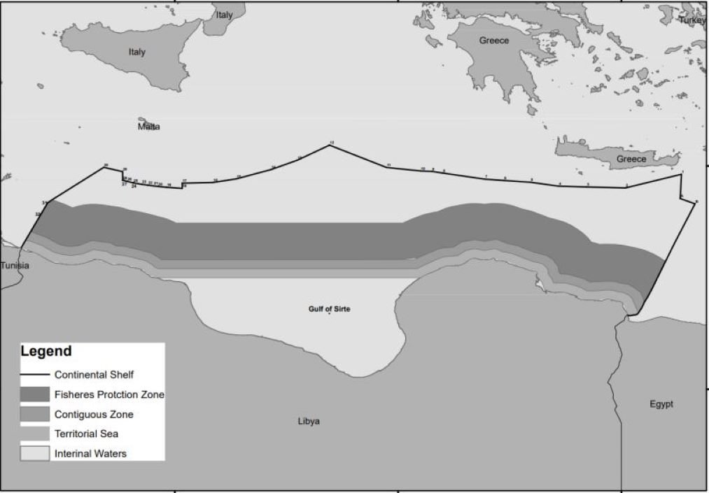 Λιβύη: Ο προκλητικός χάρτης που κατέθεσε στον ΟΗΕ με τα όρια της υφαλοκρηπίδας μέχρι την Κρήτη – Αθήνα: «Η