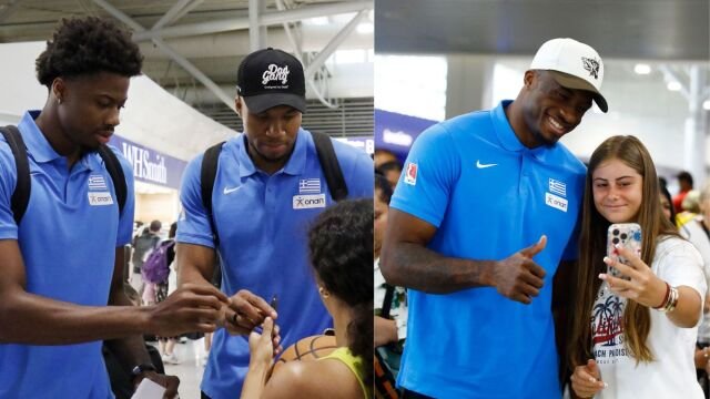 Eurobasket 2025, Εθνική Ελλάδος: Χαμόγελα και… αυτόγραφα στο αεροδρόμιο – Τι δήλωσε ο Θανάσης Αντετοκούνμπο