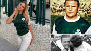 Ane Puskas: Η δισέγγονη του θρυλικού Φέρεντς Πούσκας ποζάρει με τη φανέλα του Παναθηναϊκού και τιμά την ιστορία του παππού της (Εικόνες)