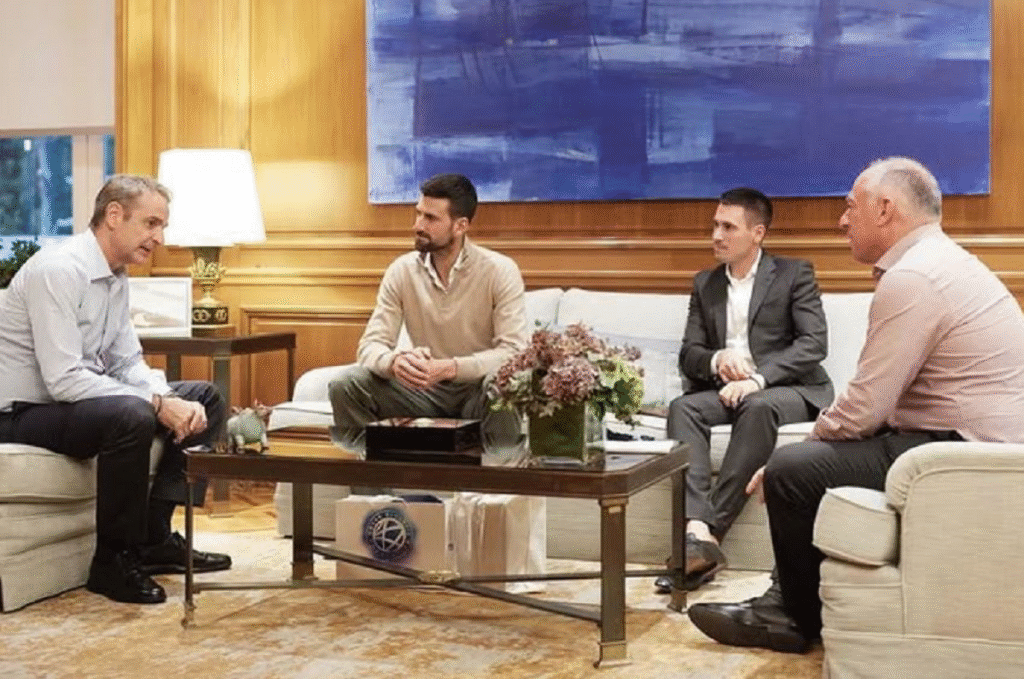 Συνάντηση του Κυριάκου Μητσοτάκη με τον Νόβακ Τζόκοβιτς – Στο επίκεντρο η αναβάθμιση του τένις στην Ελλάδα