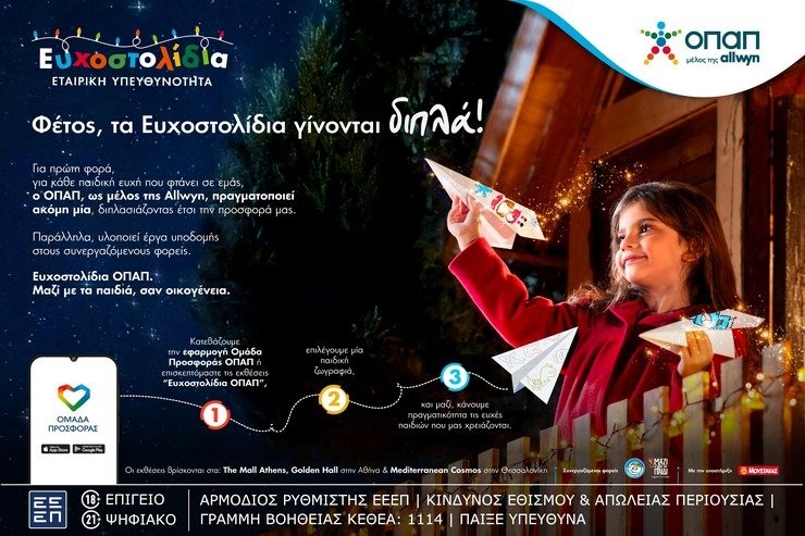 Ευγενία Σαμαρά, Λάμπρος Φισφής και Βασίλης Μαυρογεωργίου στέλνουν μήνυμα γιορτινής προσφοράς