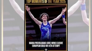 Μαρία Πρεβολαράκη: Στις κορυφαίες στιγμές του 2025 η κατάκτηση του χρυσού της μεταλλίου