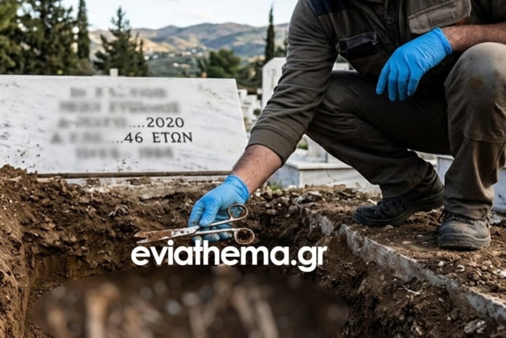 Σοκ και αποτροπιασμός στα Ψαχνά: Χειρουργικό ψαλίδι βρέθηκε σε τάφο 46χρονου μετά από εκταφή – Ξεκινούν έρευνες για τραγικό ιατρικό λάθος