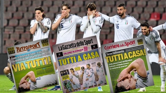 Μουντιάλ 2026: Στην πυρά η Εθνική Ιταλίας – “Καταστροφή, κόλαση, τραγωδία”, στα πρωτοσέλιδα (Βίντεο)