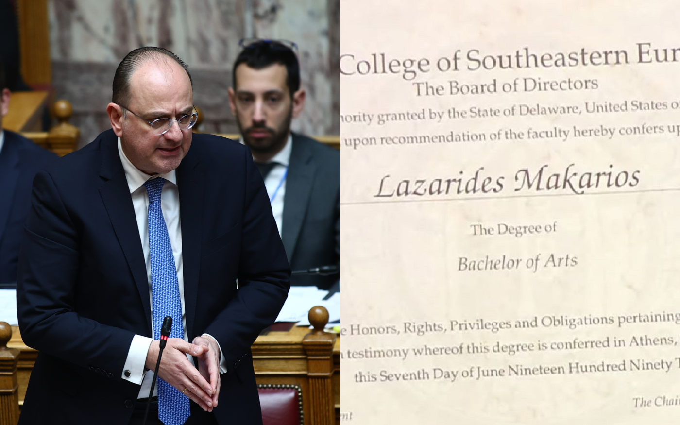Λαζαρίδης: Ο διορισμός μου το 2007 ήταν νόμιμος, ποτέ κρατικοδίαιτος – Παρουσίασε on air το πτυχίο του