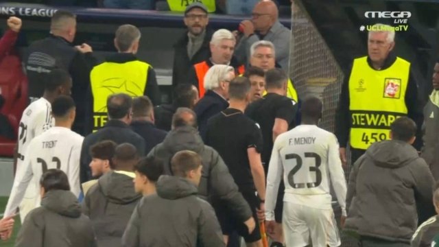 Μπάγερν – Ρεάλ Μαδρίτης: Έντονα παράπονα από τους παίκτες της ‘Βασίλισσας’ προς τον διαιτητή Βίντσιτς μετά το σφύριγμα της λήξης (Βίντεο)