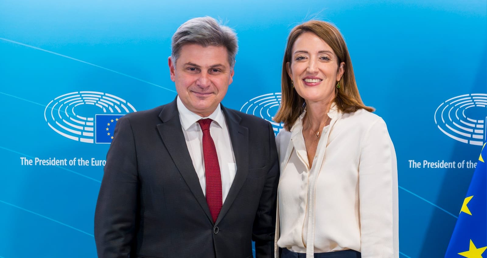 Συνάντηση Νίκου Φαραντούρη με την Πρόεδρο του Ευρωπαϊκού Κοινοβουλίου Ρομπέρτα Μέτσολα: Στο επίκεντρο τα ελληνικά εθνικά θέματα και οι προκλήσεις από την Τουρκία