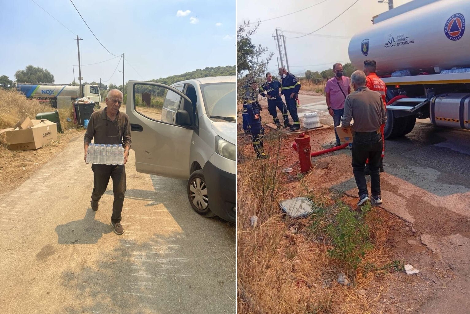 ΣΥΡΙΖΑ-ΠΣ σε Δράση: Στηρίζοντας τις Πυρόπληκτες Περιοχές της Δυτικής Αττικής με 1.500 Μπουκάλια Νερό και Είδη Πρώτης Ανάγκης
